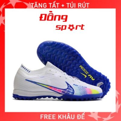 Giày Bóng Đá Nike Mercurial Vapor 15 Elite Trắng đế xanh đậm TF
