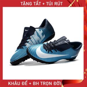 Giày Bóng Đá TQ Nike Air Zoom Mercurial Vapor 15 Elite Mbappe Tím Xanh Biển  Cổ