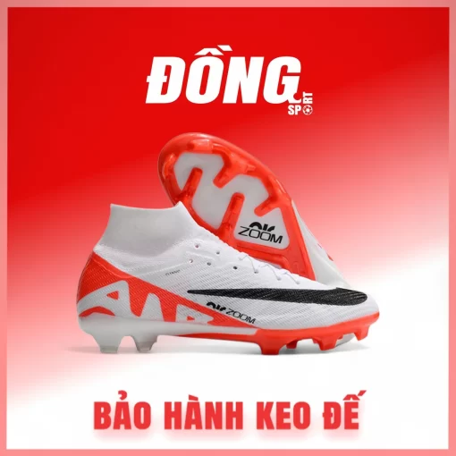 Nike Air Zoom Mercurial Superfly 9 Elite FG - Trắng đỏ