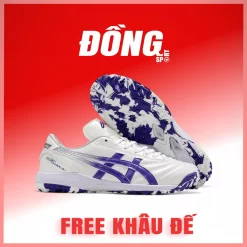 Asics C3 Trắng Vạch Tím Đế Rằn Ri TF