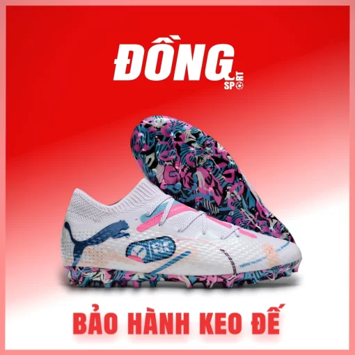 Puma Future 7 Ultimate MG Trắng đế tím xanh hồng