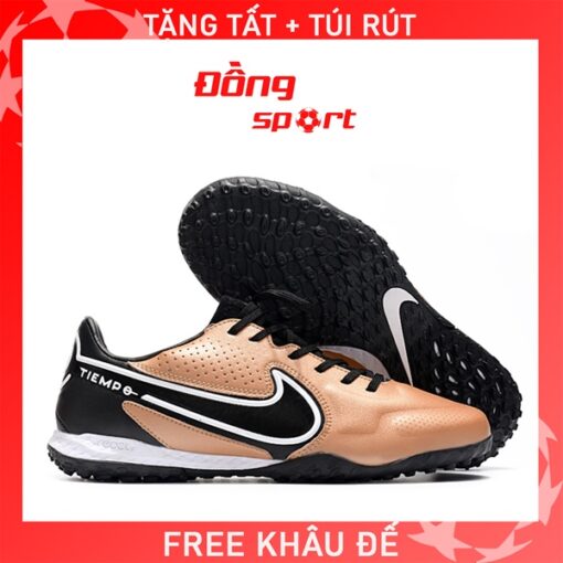 Giày Bóng Đá Nike Tiempo 9 Pro TF - Vàng đen WC