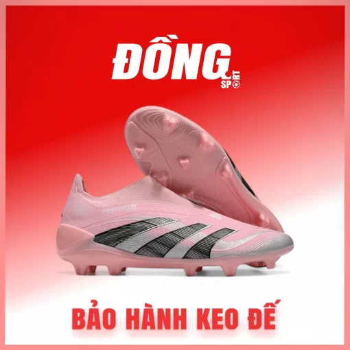 Adidas Predator 25 Elite Laceless không dây Hồng phai FG