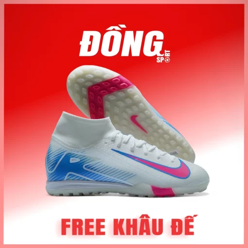 Nike Mercurial Superfly 10 Elite Trắng logo hồng TF