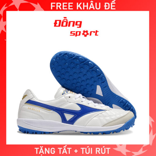 Giày Bóng Đá Mizuno Morelia M8 Sala Japan Trắng xanh TF