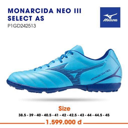 Giày Bóng Đá Mizuno Monacida Neo 3 Selec As - Xanh biển