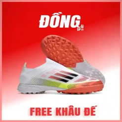 Adidas F50 Elite Laceless Không dây Trắng mũi đỏ TF