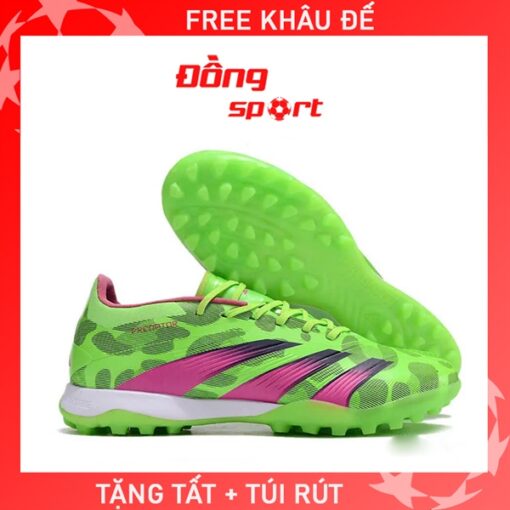 Giày Bóng Đá Adidas Predator 24 Elite TF Xanh lá hồng