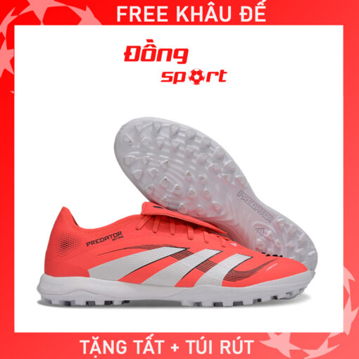 Giày Bóng Đá Adidas Predator 25 Elite Trắng đỏ lưỡi gà lật TF