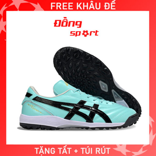 Giày Bóng Đá Asics C3 Xanh ngọc đen TF