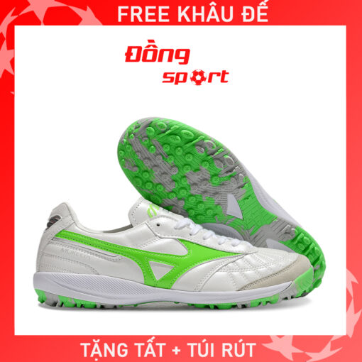 Giày Bóng Đá Mizuno Morelia M8 Sala Japan Trắng xanh lá TF