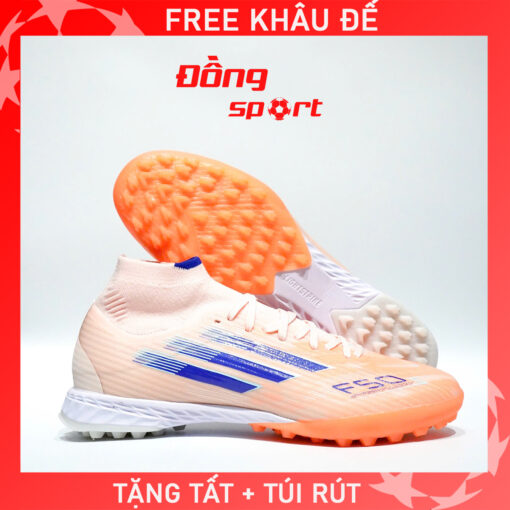 Giày Bóng Đá Adidas F50 Elite Mid cổ cao Trắng cam TF