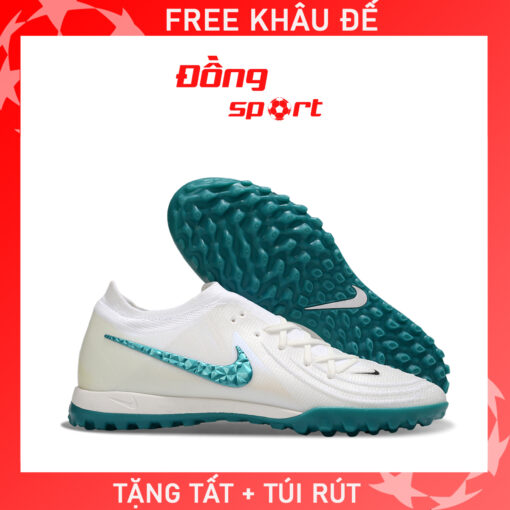 Giày Bóng Đá Nike Phantom GX2 Elite Trắng đế xanh ngọc bảo TF