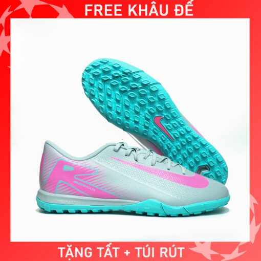 Giày Bóng Đá Nike Mercurial Vapor 16 Academy Xám xanh hồng TF