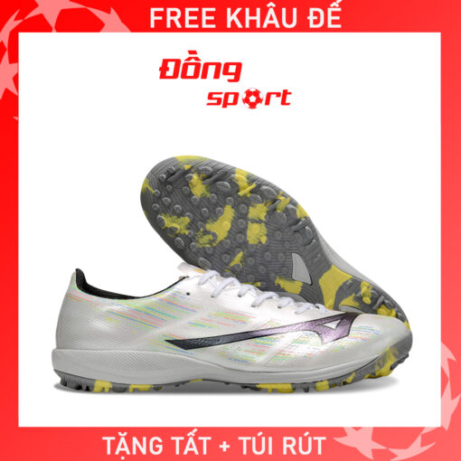 Giày Bóng Đá Mizuno Alpha 2 Elite Trắng bạc TF