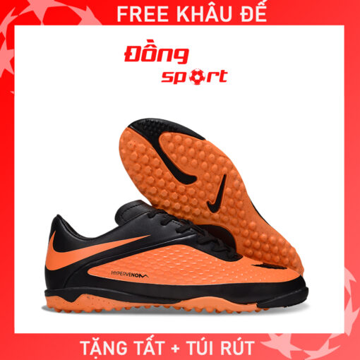 Giày Bóng Đá Nike Hypervenom Phelon Cam đen TF