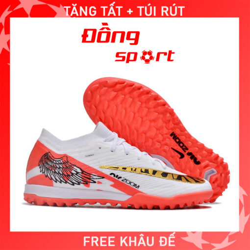 Giày Bóng Đá Nike Mercurial Vapor 15 Elite Trắng logo vàng TF