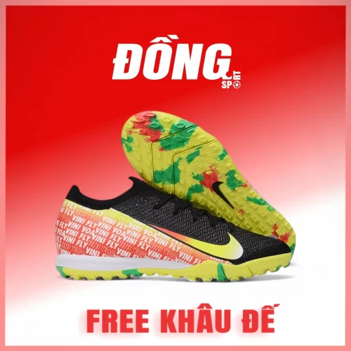 Nike Mercurial Vapor 16 Elite Vini Jr Đen đỏ vàng TF
