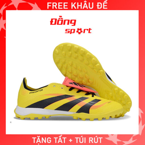 Giày Bóng Đá Adidas Predator 25 Elite Vàng đen lưỡi gà lật TF F2