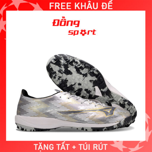 Giày Bóng Đá Mizuno Alpha 2 Elite Bạc đen TF