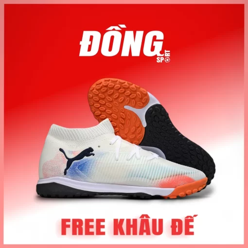 puma future 8 ultimate trắng đen cam