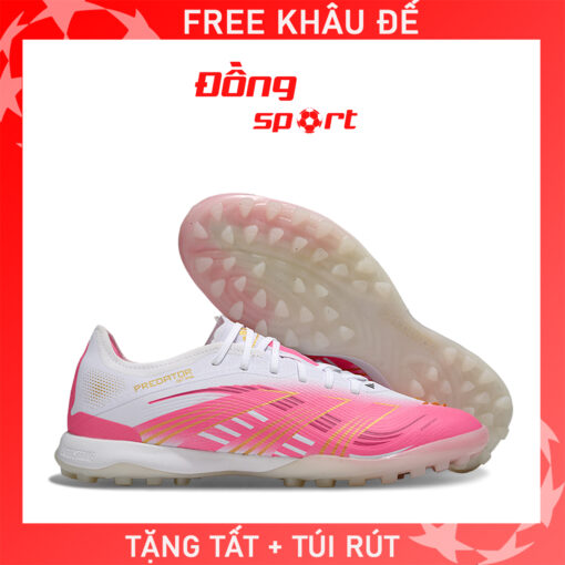 Giày Bóng Đá Adidas Predator 25 Elite Hồng trắng TF