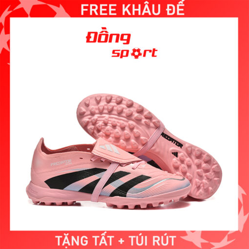 Giày Bóng Đá Adidas Predator 25 Elite Lưỡi gà gập Hồng phấn TF