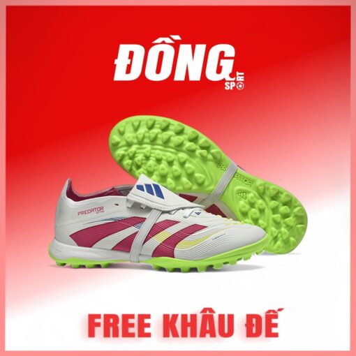 Adidas Predator 25 Elite Lưỡi gà gập Trắng hồng đế xanh chuối TF