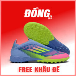 Adidas F50 Elite Laceless Không dây Xanh mũi hồng