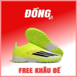 Giày Bóng Đá Adidas F50 Elite Laceless Không Dây Xanh Chuối TF