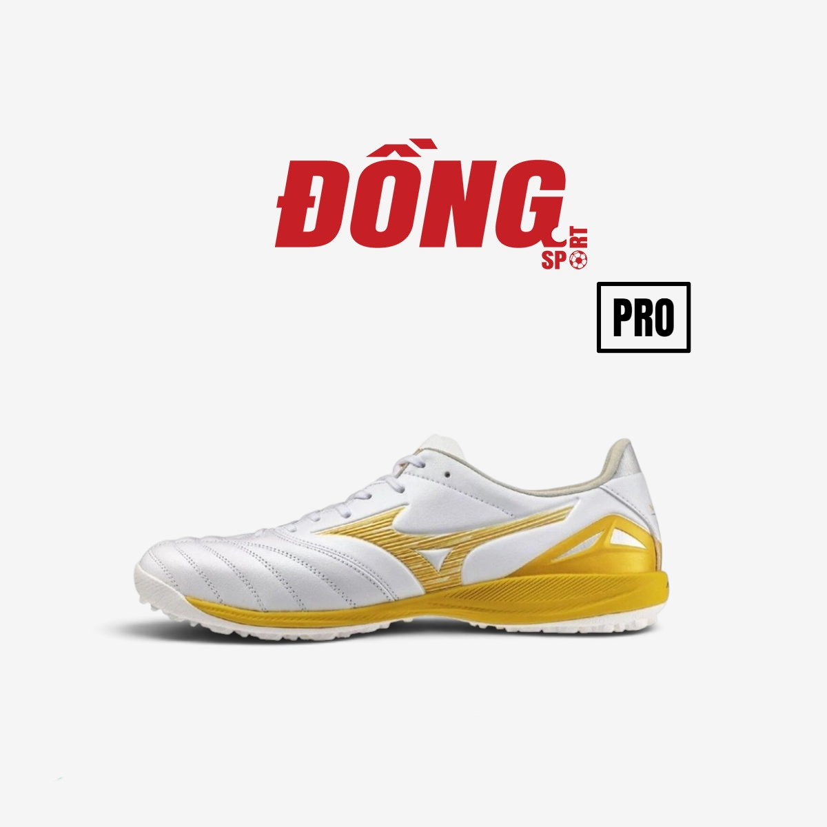 Giày Bóng Đá Mizuno Morelia Neo IV 4 Pro AS TF - P1GD263550 - Trắng/Vàng