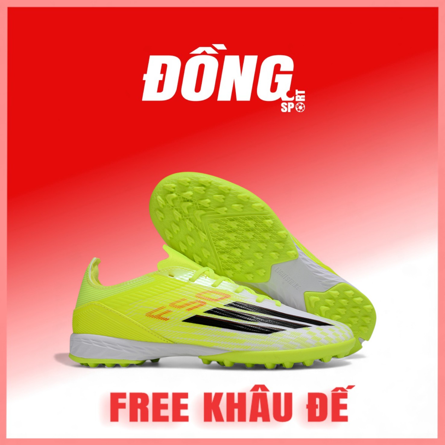 Giày Bóng Đá Adidas F50 Pro Xanh Chuối TF