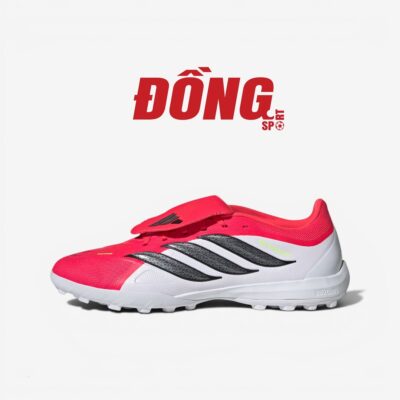 Giày Bóng Đá Adidas Predator 26 League Lưỡi Gà Lật TF - JR7873 - Đỏ/Trắng