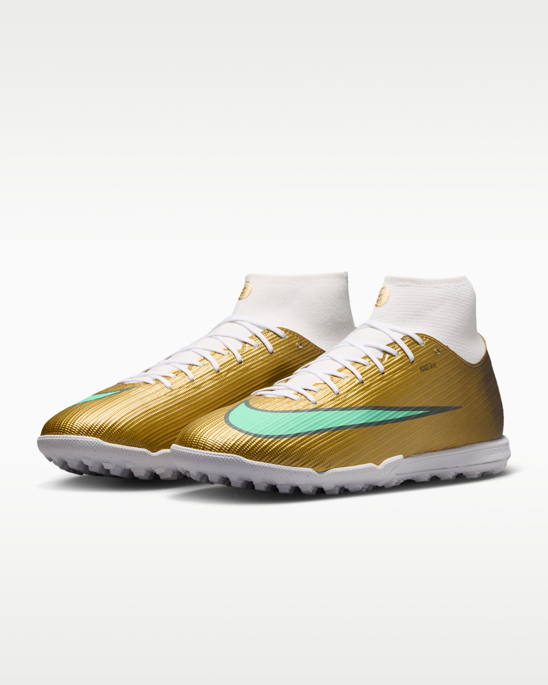 Giày Bóng Đá Nike Mercurial Superfly 11 Academy Kylian Mbappé TF IR0787-701 Vàng Ánh Kim/Xanh Mint - Image 4