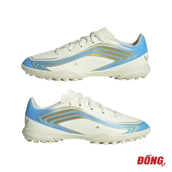 Cặp giày Adidas F50 Messi Club TF KK1380 Jr El Último Tango trắng xanh