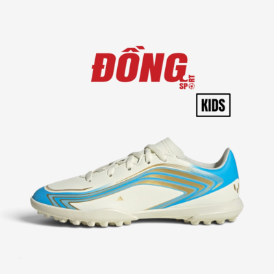 Giày Bóng Đá Trẻ Em Adidas F50 Messi Club TF KK1380 Jr El Último Tango Trắng/Xanh
